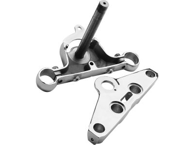 13057 - CCE Triple Tree for Early FL Big Twin 4-Speed Models Lower, Without padlock tab, with stem Chrome