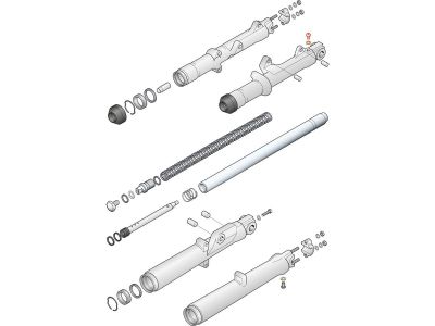 160042 - CCE Slider Drain Screw Kit Big Twin Front Fork Parts OEM 45858-77