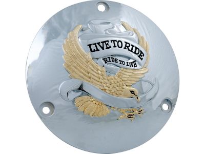 18920 - CCE Live To Ride Derby Cover 3-hole Chrome Gold
