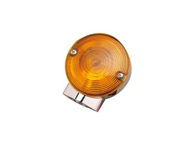19114 - CCE Front Turn Signal for Touring Model Chrome Amber Dual Filament
