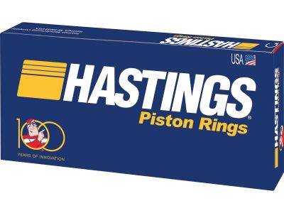 23030 - HASTINGS Piston Rings Stroke 3,500" Bore 3,188" (80,9752 mm ) Compression rings: 4 - 1/16, oil segment: 2 - 3/16 9:1 Std. Cast Iron 1000 ccm (61 cui)