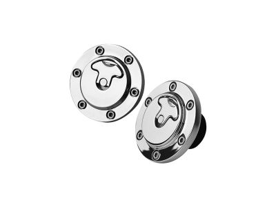 260023 - CCE Aircraft Look Screw-In Gas Cap Set of left and right caps (Vented and Non-vented) Chrome
