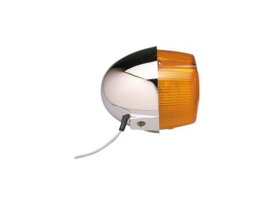 26154 - CCE Early Model Turn Signal Chrome Amber Single Filament