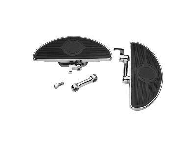 26568 - CCE Adjustable Oval Floorboard Kit Shaker Chrome