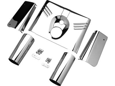 26764 - CCE 5-Piece Fork Tins for FL Softail Models With fork sliders Chrome