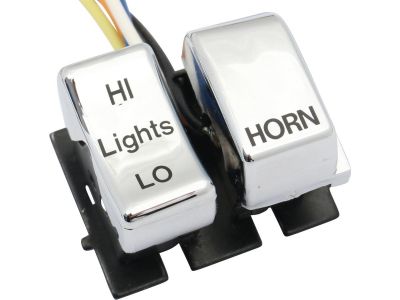 27285 - DAYTONA 82-95 Early-Style Replacement Horn and Dimmer Switch Dimmer/Horn Switch Chrome