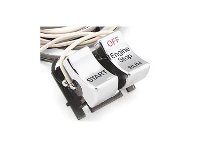 27287 - DAYTONA 82-95 Early-Style Replacement Start and Stop Switch Engine Stop/Start Switch Chrome