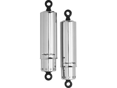 28421 - PROGRESSIVE 412 Series Covered 12" Twin Shocks Chrome 12"