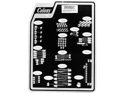 36173 - COLONY Acorn Chrome Show Bike Screw Kit Acorn-Style Chrome