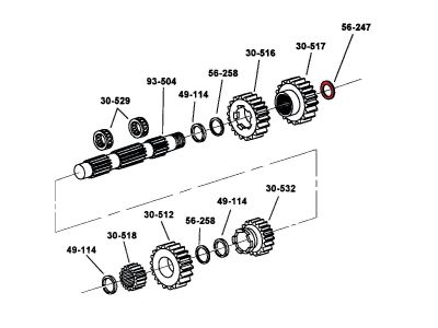 56247 - CCE SPACER, COUNTERSHAFT