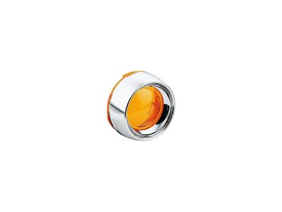 605095 - Küryakyn Deep Dish Indicator Bezels Chrome Amber