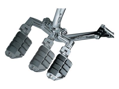 605146 - Küryakyn Dually ISO Highway Pegs with Offset & 1-1/4" Magnum Quick Clamps Chrome