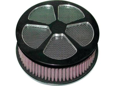 629295 - CCE 5-Spade Hi-Flow Air Cleaner Black Anodized