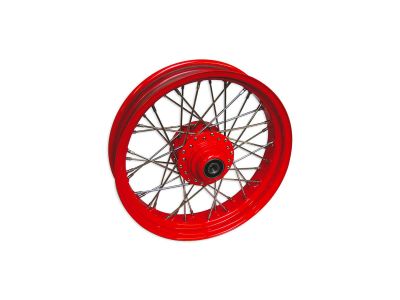 632522 - DNA 40-Spoke Wheels Polished Stainless Steel Spokes Red 3/4" 21" 2,15" Dual Disc