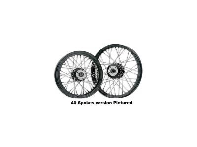 635968 - DNA 80-Spoke Wheels Polished Stainless Steel Spokes Black 3/4" 18" 8,50" Rear