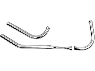 651361 - PAUGHCO Upsweep Squish Pipe for 66-69 Rigid Frames Headers Chrome 1,75"