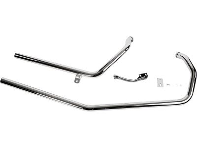 651375 - PAUGHCO Upsweep Drag Pipes for Sportster Models Straight Cut for Sportster Engines in Rigid Frames Chrome 1,75"