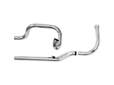 651412 - PAUGHCO Independent Dual Headers for Panhaeds and Shovels Chrome