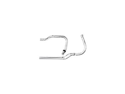 651415 - PAUGHCO Single Cross-Over Panhaed and Shovel Headers 3-piece, front squish Chrome 1,75"