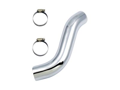 651428 - Paughco Exhaust Heat Shields Front, 2 into 1 Headpipes, Paughco Exhaust 712CM Chrome