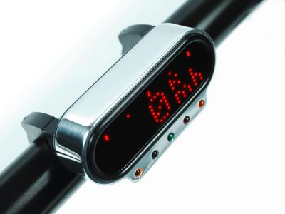 652847 - motogadget Motoscope Mini Combi Frame with Indicator Lights, Polished Instrument Frame