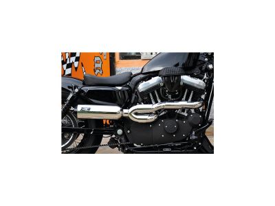 653529 - BSL Bomb V2 Exhaust System , Polished Smooth Heat Shield, Polished Adjustable High End Cap, Polished 4"