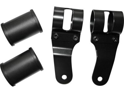 655804 - CCE 38-42mm Fork Sidemount Headlight Mount With rubber spacer Black Satin