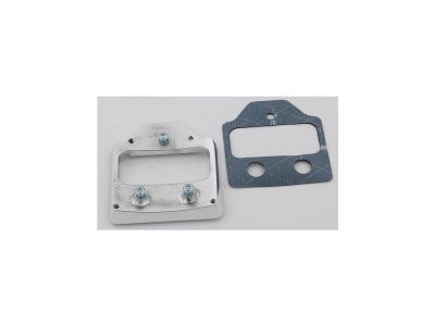 656234 - Thunderbike Mid-Mount License Plate Base Plate Adapter Polished