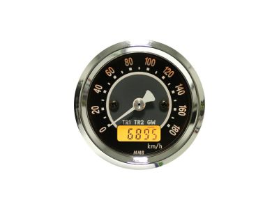682192 - MMB 48mm Target Speedometer Scale: 220 km/h; Scale Color: black Chrome 48.0 mm