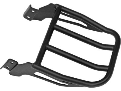 682779 - MOTHERWELL Solid Mount Backrest Luggage Rack for Softail and Dyna Black Satin
