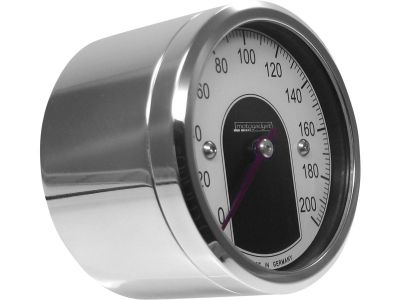 682840 - motogadget motoscope tiny Speedometer Scale: 200 mph; 200 km/h; Scale Color: white Aluminium Polished 49 mm