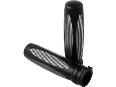 683423 - CPV Ribbed Grips Black Anodized 1" Throttle Cables