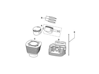 684681 - KB 125" Rev Tech Engine (Gen.4) Replacement Piston Bore 4,270" (108,458 mm ) 9.5:1 +.020 mm