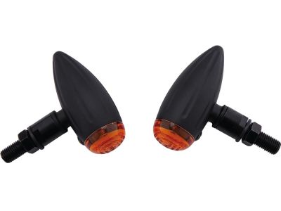 686609 - SHIN YO Micro Bullet Grooved Turn Signal with Milling Black Amber Halogen