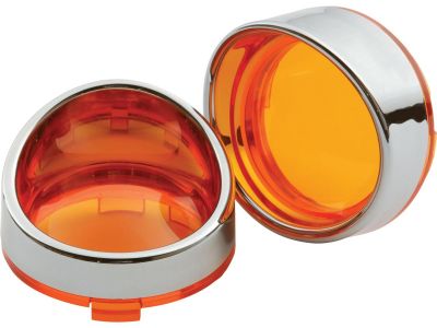 688026 - CCE Visor Bezel Kit for Deuce Style Turn Signals Amber lens Chrome