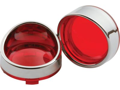 688027 - CCE Visor Bezel Kit for Deuce Style Turn Signals Red lens Chrome
