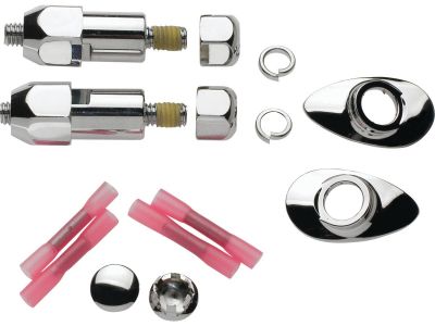 688137 - CCE Round Support Stud Turn Signal Relocation Kit Chrome