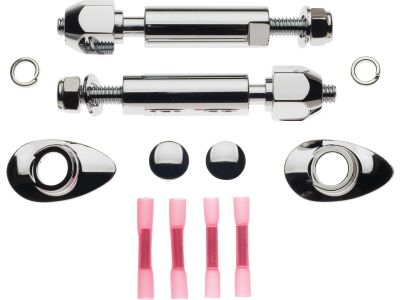 688138 - CCE Round Support Stud Turn Signal Relocation Kit Chrome
