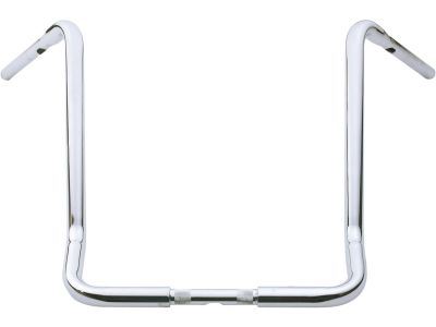 693684 - SANTEE 19 Dresser Ape Hanger Handlebar Non-Dimpled 3-Hole Chrome 1 1/4" Throttle By Wire Throttle Cables