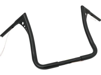 697042 - SANTEE 15 Bonanza Bagger Bar Handlebar Non-Dimpled 3-Hole Black Powder Coated 1 1/4" Throttle By Wire Throttle Cables