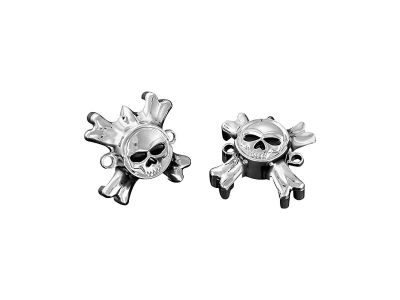 776278 - Küryakyn Zombie Replacement Emblems For Grips with Throttle Boss Chrome
