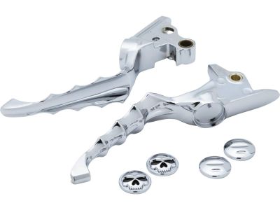 776744 - Küryakyn Zombie Hand Control Levers Chrome Cable Clutch Left Right