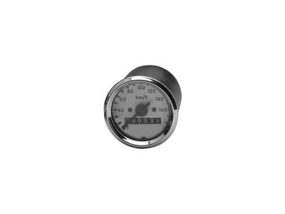 84820 - MMB Mechanical 48mm Basic Speedometer Scale: 220 km/h; Scale Color: white; Ratio: 2:1 Chrome 48.0 mm