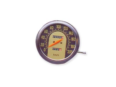 85557 - CCE Speedometer for Fat Bob Scale: 200 km/h; Scale Color: black/gold; Ratio 1:1