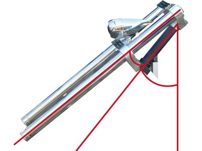 889698 - RITZ Triple Tree, 13°, For 42mm Outer Tube, Contains Weld On Steering Lock, Aluminum, Polished Triple Tree Kit