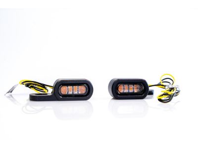 889793 - Thunderbike Stripe LED Blinker Black Powder Coated Light Smoke LED