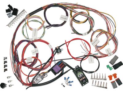 890142 - Namz, Bike Harness with Starter Relay, 3-Circuits, Self Canceling And Run, Brake And Turn Signal Module Complete Wiring Harness