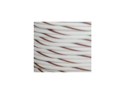 893406 - NAMZ OEM Colored 1mm Wire Spools White, Brown Stripe
