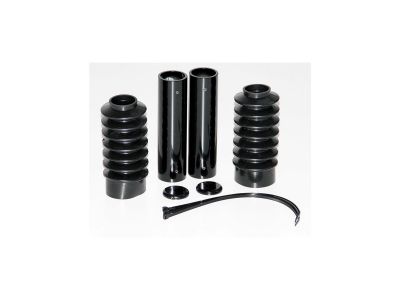 893760 - CULT WERK 6-Piece Fork Covers with lower Fork Rubbers Plain Black Gloss Powder Coated