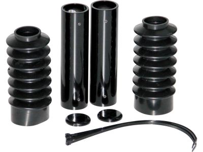 893784 - CULT WERK 6-Piece Fork Covers with lower Fork Rubbers Plain Black Gloss Powder Coated